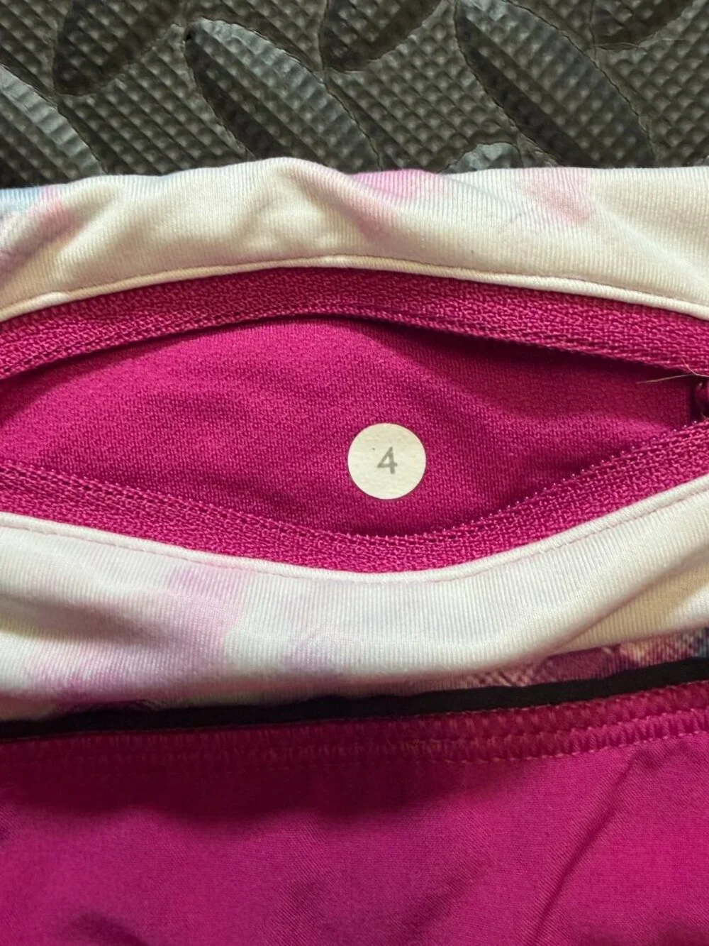 EUC Lululemon Speed Shorts Pink Floral Black Trim Size 4